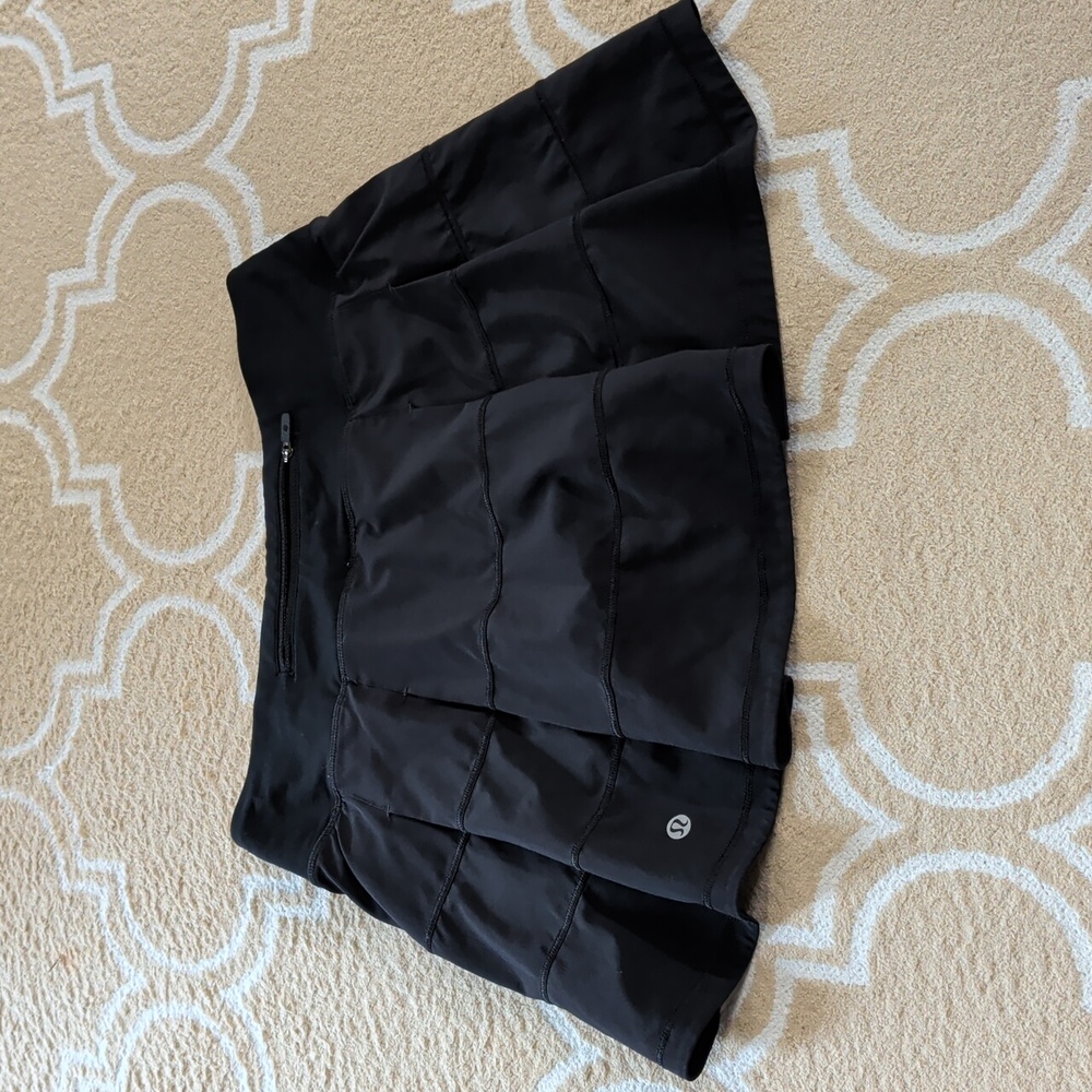 Lululemon Pace Rival Skirt Tall Black EUC - Picture 3 of 9